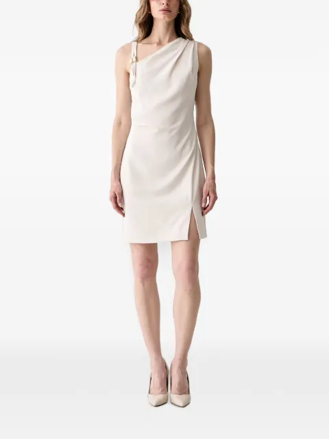 GUESS USA Livia buckle-detail asymmetric mini dress Neutrals W6YK28W2938