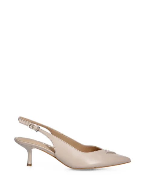 GUESS USA logo-plaque slingback pumps Neutrals FLT2CKLEA05