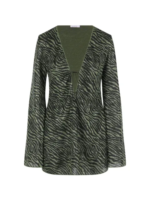 Oséree animal-print kaftan dress Black TKF268