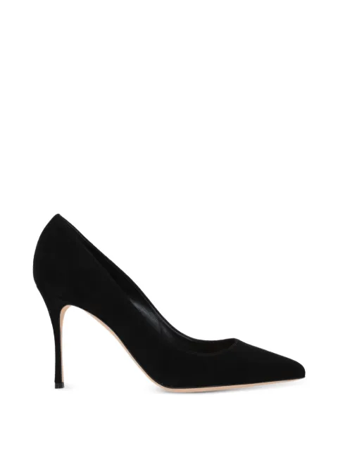 Sergio Rossi Godiva suede heeled pumps Black A43843
