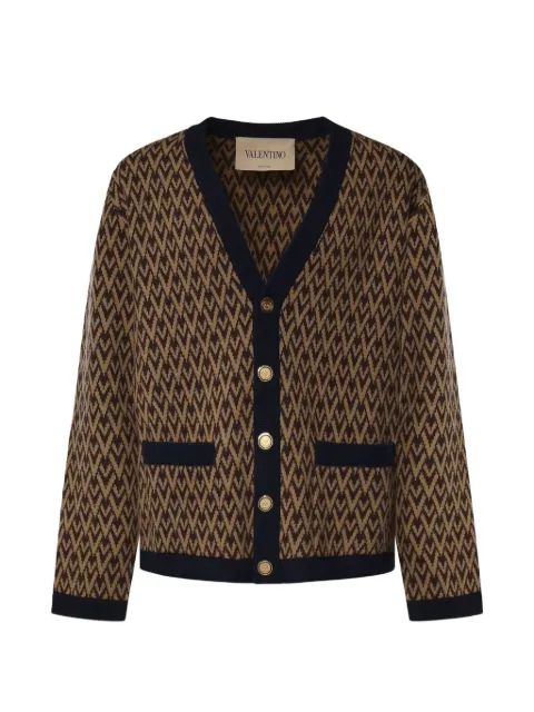 Valentino Garavani Toile Iconographe button-up cardigan Brown 9V3KA04IAR10PF