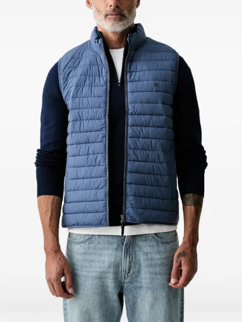 Hackett London quilted zip-detail gilet Blue HM4000197