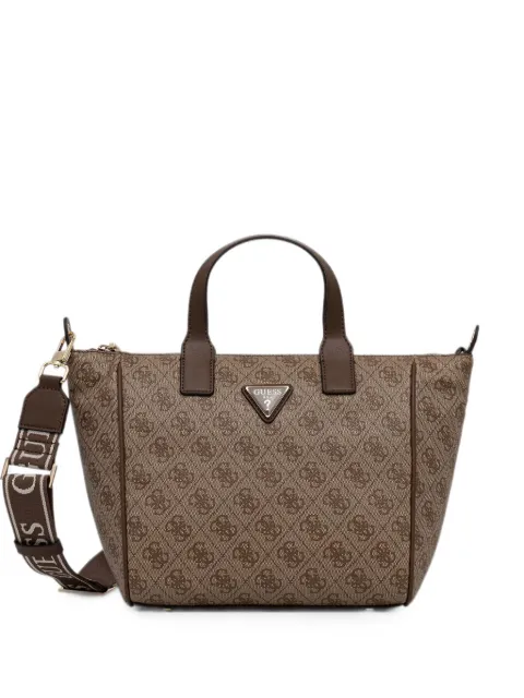 GUESS USA Follie monogram-print logo-plaque tote bag Brown TWLB9676019