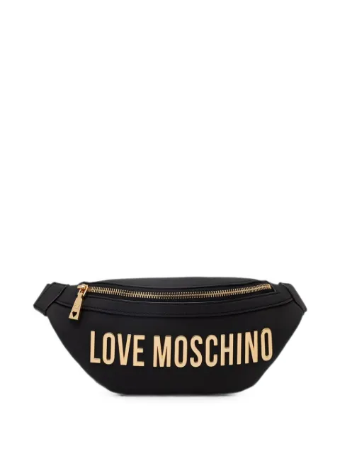 Love Moschino logo-lettering belt bag Black JC4195PP0OKD0