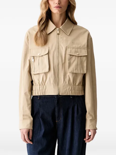 GUESS USA elasticated-waistband flap-pocket jacket Neutrals W6YL20W2910