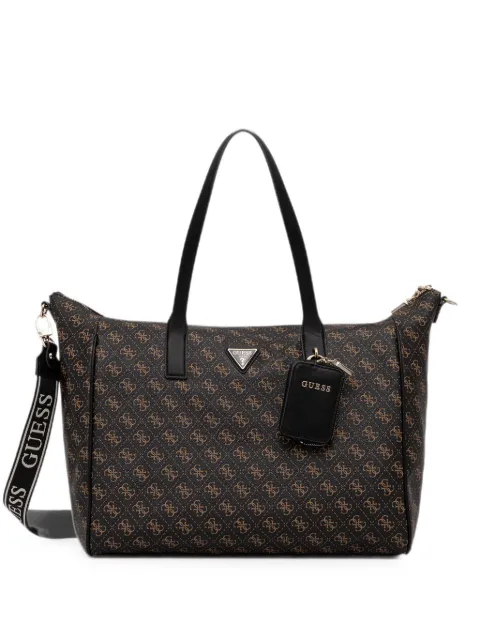 GUESS USA large Latona monogram-pattern tote bag Black HQ9211017