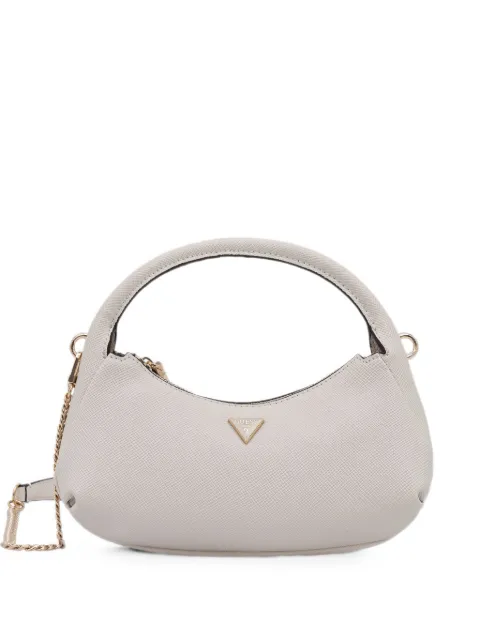 GUESS USA Gilda logo-plaque chain-link shoulder bag White HWZG9747730