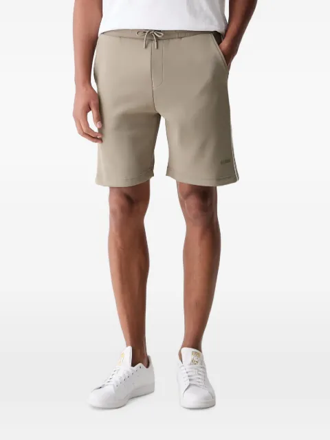 GUESS USA side-stripe drawstring track shorts Neutrals Z6YD05K5008