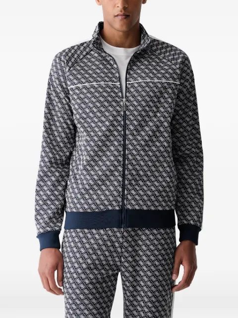GUESS USA logo-monogram zip-up jacket Blue Z6YQ16K4620