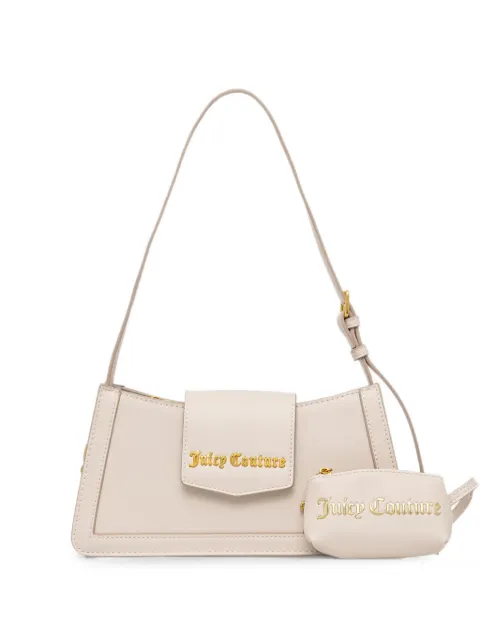Juicy Couture logo-plaque pouch-detail shoulder bag Neutrals BIJLL8952WVP
