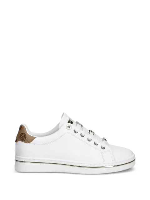 GUESS USA logo-plaque lace-up sneakers White FLTSTSELE12