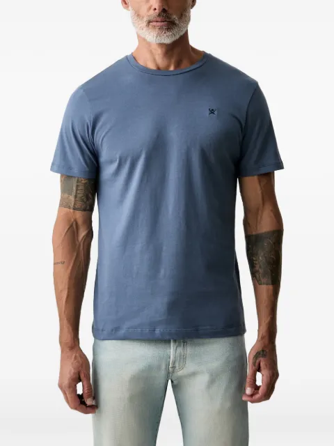 Hackett London logo-embroidered T-shirt Blue HM5000128
