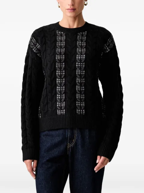 GUESS USA cable-knit sweater Black W6YR21Z0965