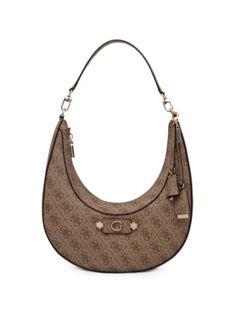 GUESS USA monogram-print curved tote bag Brown HWSG9749010