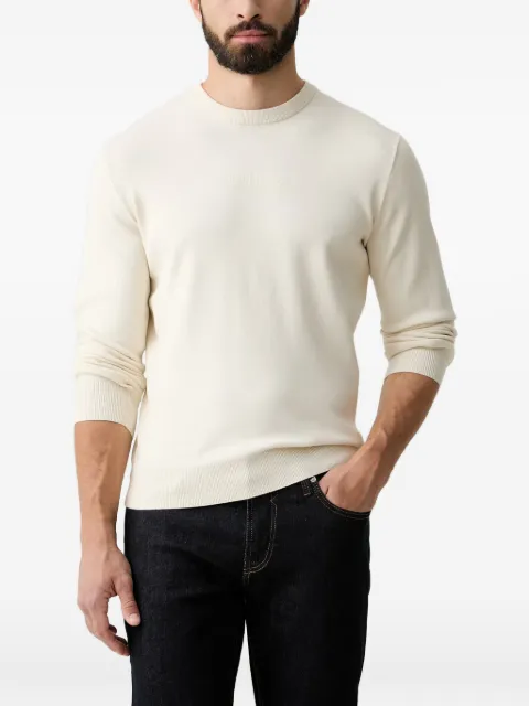 GUESS USA logo-embroidered crew-neck sweater Neutrals M6YR12Z0917