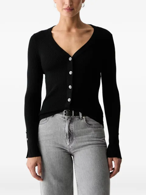 GUESS USA ribbed-knit cardigan Black W6YR11Z0950
