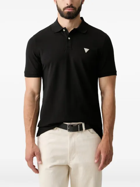 GUESS USA logo-patch polo shirt Black M6YP60K4388