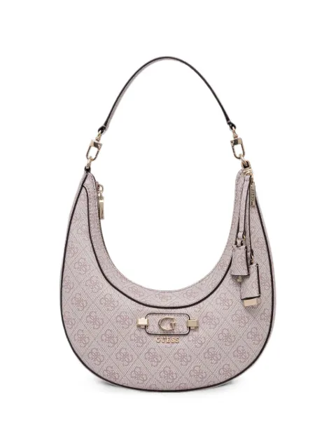 GUESS USA Lindsey monogram-print curved shoulder bag Pink HWSG9749010