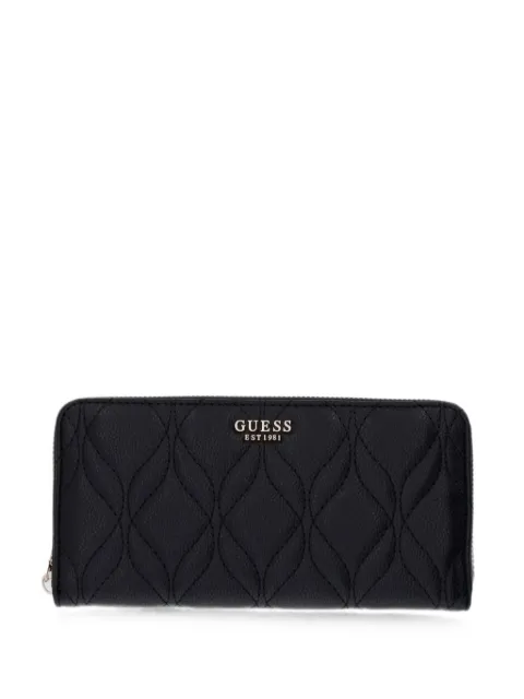 GUESS USA quilted logo-detail wallet Black SWQG9733146