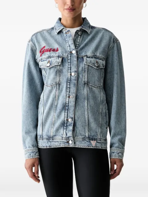 GUESS USA sequin-embellished denim jacket Blue W6YN16D2314