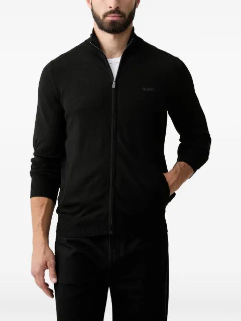 GUESS USA zip-up cardigan Black M6YR08Z0913