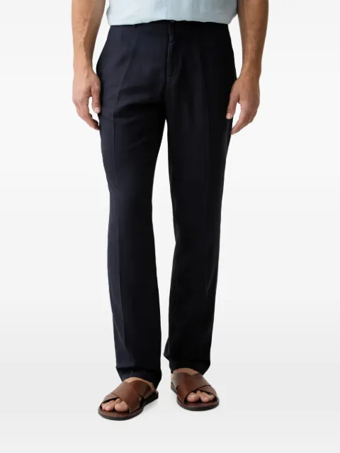 GUESS USA pressed-crease straight-leg trousers Blue M6GB91W1677