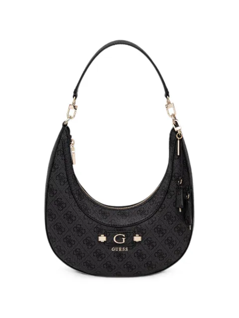 GUESS USA Lindsey monogram-print curved tote bag Black HWSG9749010