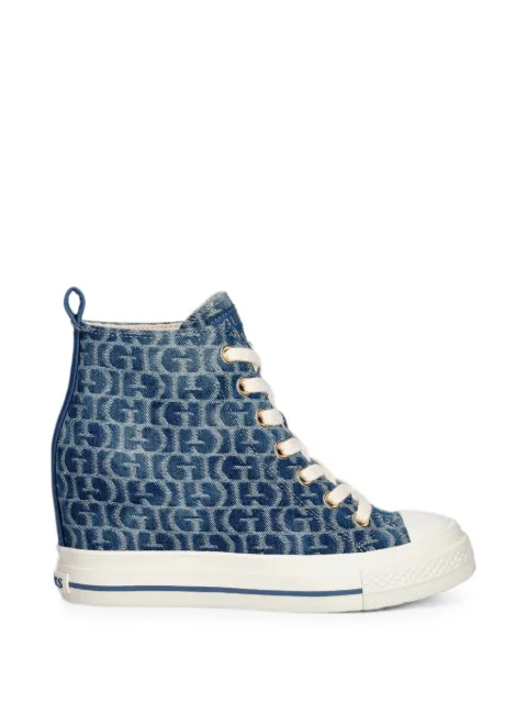 GUESS USA Sundae logo-print sneakers Blue FLTSUNFAL12