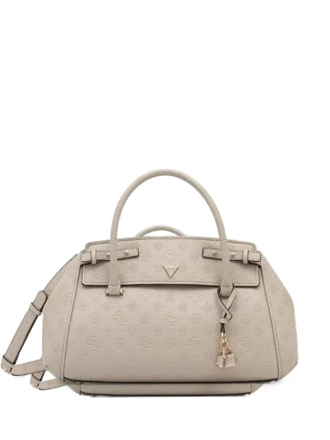 GUESS USA logo-embossed padlock-detail shoulder bag Neutrals HWPD9727060