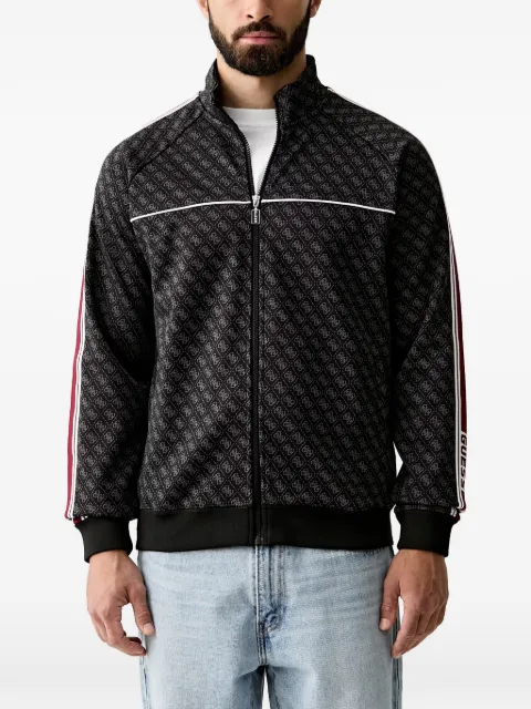 GUESS USA monogram-print zip-up jacket Black Z6YQ16K4620
