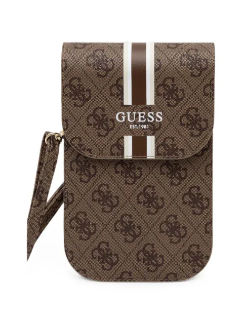 GUESS USA logo-print crossbody phone bag Brown GUWBP4RPSW