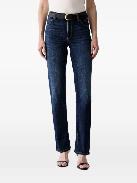 GUESS USA logo-plaque straight-leg jeans Blue W6YA15D1584
