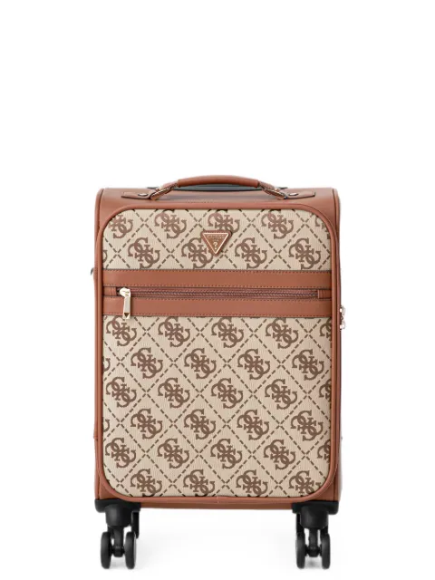 GUESS USA logo-print suitcase Brown TWOB9755983