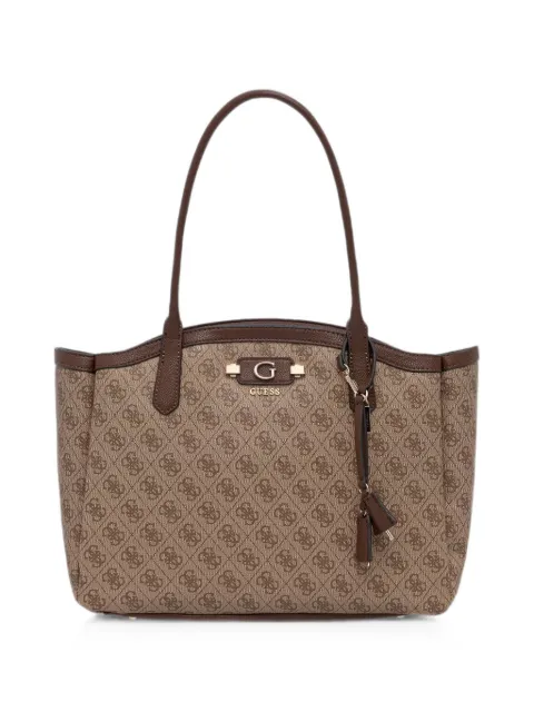 GUESS USA logo-print grained tote bag Neutrals HWSG9749230