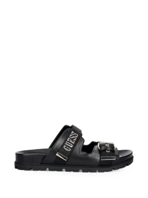 GUESS USA buckle-fastening flat sandals Black FLTFAXFAB03