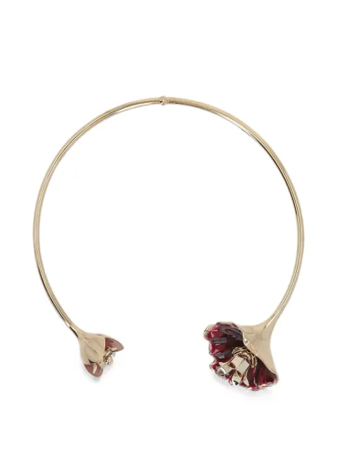 Rabanne enamel-detail rigid necklace Gold 26ABB0520MET967