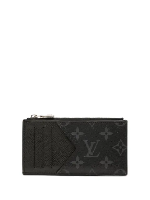 Louis Vuitton Pre-Owned 2010-2026 Monogram Eclipse Taigarama Card Holder coin pouch Black YYLC1H731ZZPCVXC