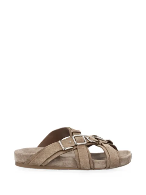 LOEWE buckle-detail Type Fussbett sandals Neutrals M816465X68