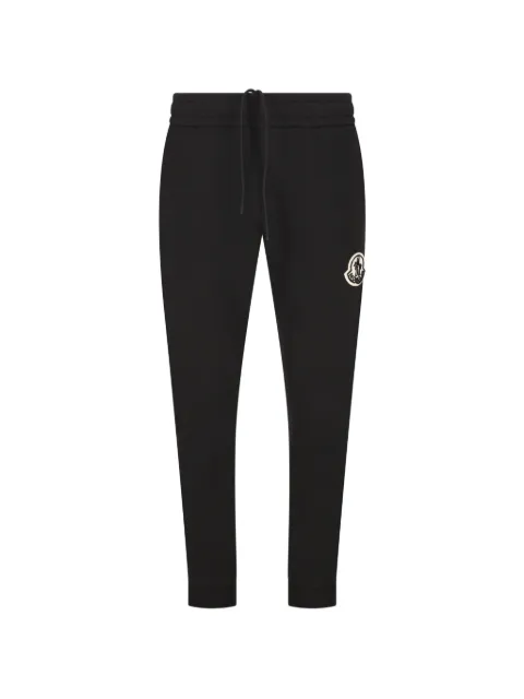 Moncler logo-patch drawstring track pants Black M8H00012899V4999