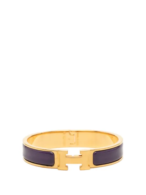 Hermès Pre-Owned 2000-2026 Narrow Enamel Clic H Bracelet GM costume bracelet Purple WYZCUAVLXUA8P3SR