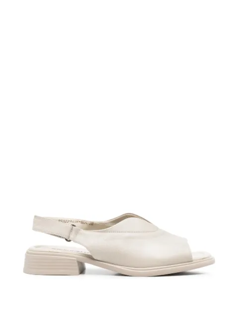 SERGIO MORETTI FIRENZE touch-strap slingback sandals Neutrals 604426135GREY