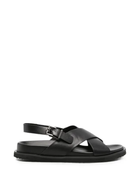 SERGIO MORETTI FIRENZE crossover-strap buckle-fastening sandals Black 604426162BLK