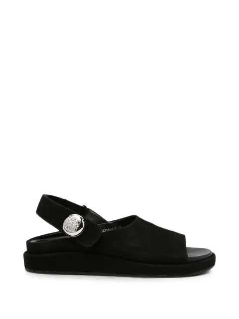 SERGIO MORETTI FIRENZE logo-plaque touch-strap sandals Black 604426155BLK