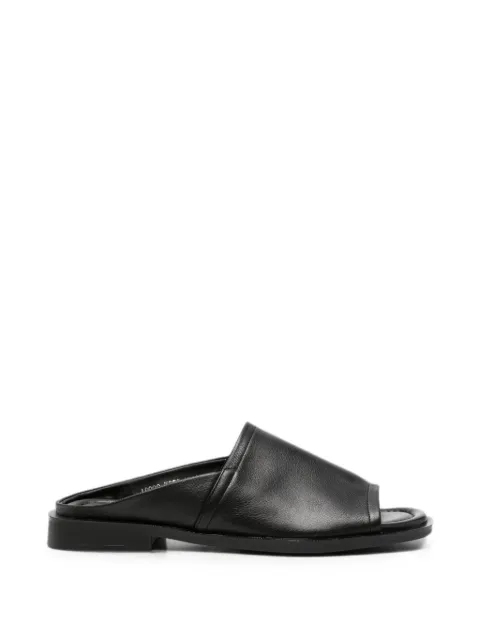 SERGIO MORETTI FIRENZE open-toe leather sandals Black 604426141