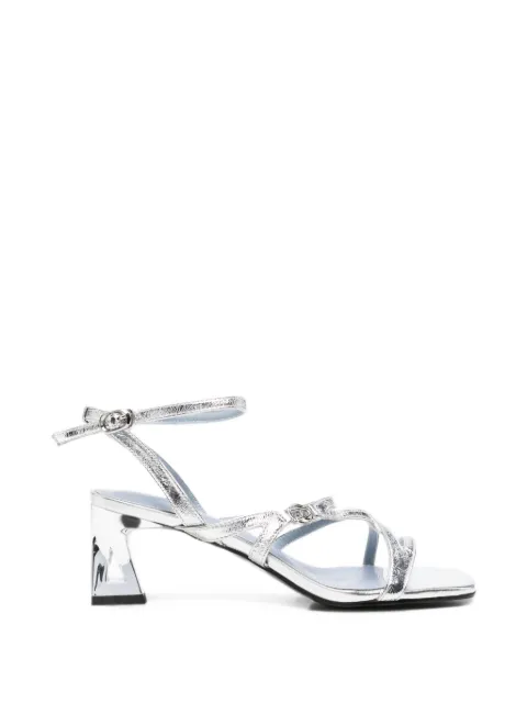 SERGIO MORETTI FIRENZE metallic-effect strappy sandals Silver 604426159SIL