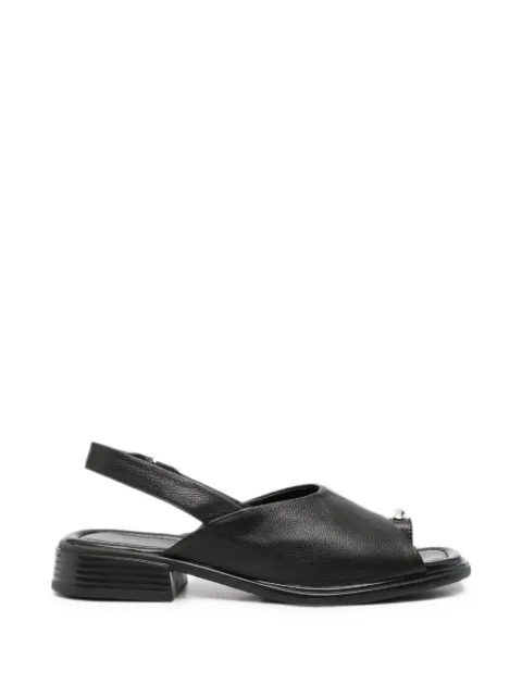 SERGIO MORETTI FIRENZE toe-ring slingback sandals Black 604426143BLK