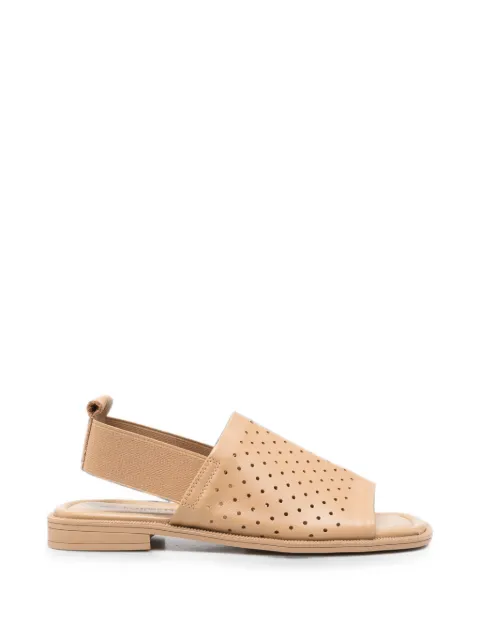 SERGIO MORETTI FIRENZE perforated slingback sandals Neutrals 604426136BEI