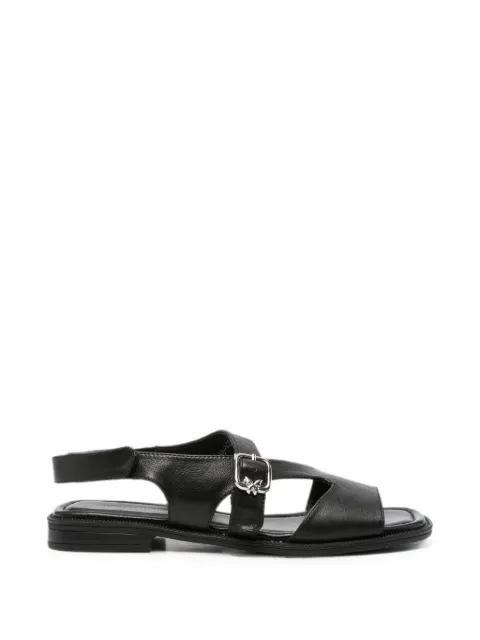 SERGIO MORETTI FIRENZE buckle-fastening slingback sandals Black 604426147BLK