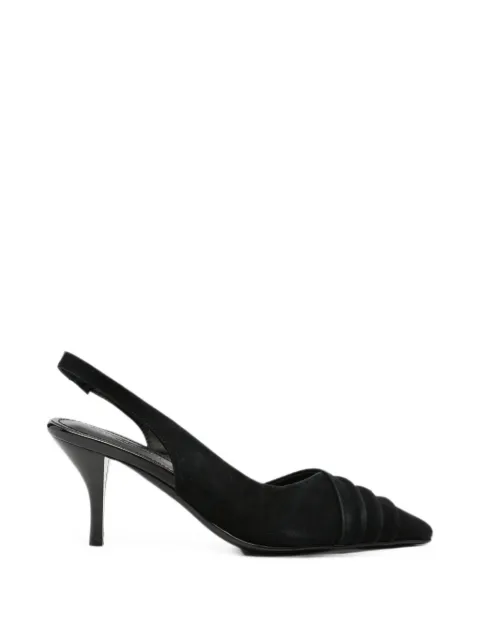 SERGIO MORETTI FIRENZE ruched slingback pumps Black 604426131BLK