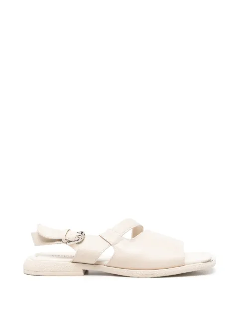 SERGIO MORETTI FIRENZE buckle-fastening leather sandals Neutrals 604426145BEI
